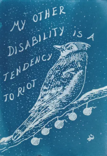 Cyanotype avec un geai bleu anti validiste
