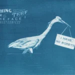 Cyanotype avec une aigrette anti-terfs
